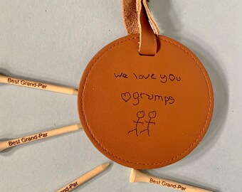 Personalized Golf Tee Holder: Handwriting Gift for Grandparents