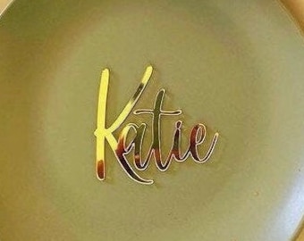 Laser Cut Acrylic Place Name: Wedding Party Place Setting