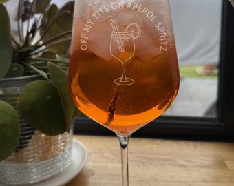 Personalised Spritz Glass : Hugo Spritz, Sarti Spritz, Campari Spritz, Aperol Spritz, Cynar Spritz, Italicus Spritz