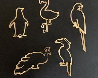 Acrylic Bird Cake Toppers: Custom Bird Silhouettes
