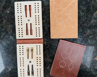Cribbage Board/Small Crib Board/Travel Cribbage Board/Best Card Game Gift