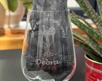 Personalized Spritz Glass : Hugo Spritz, Sarti Spritz, Campari Spritz, Aperol Spritz, Cynar Spritz, Italicus Spritz