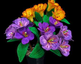 Crochet Rododentron flowers Pattern