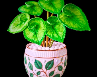 Crochet Escargot Begonia Plant