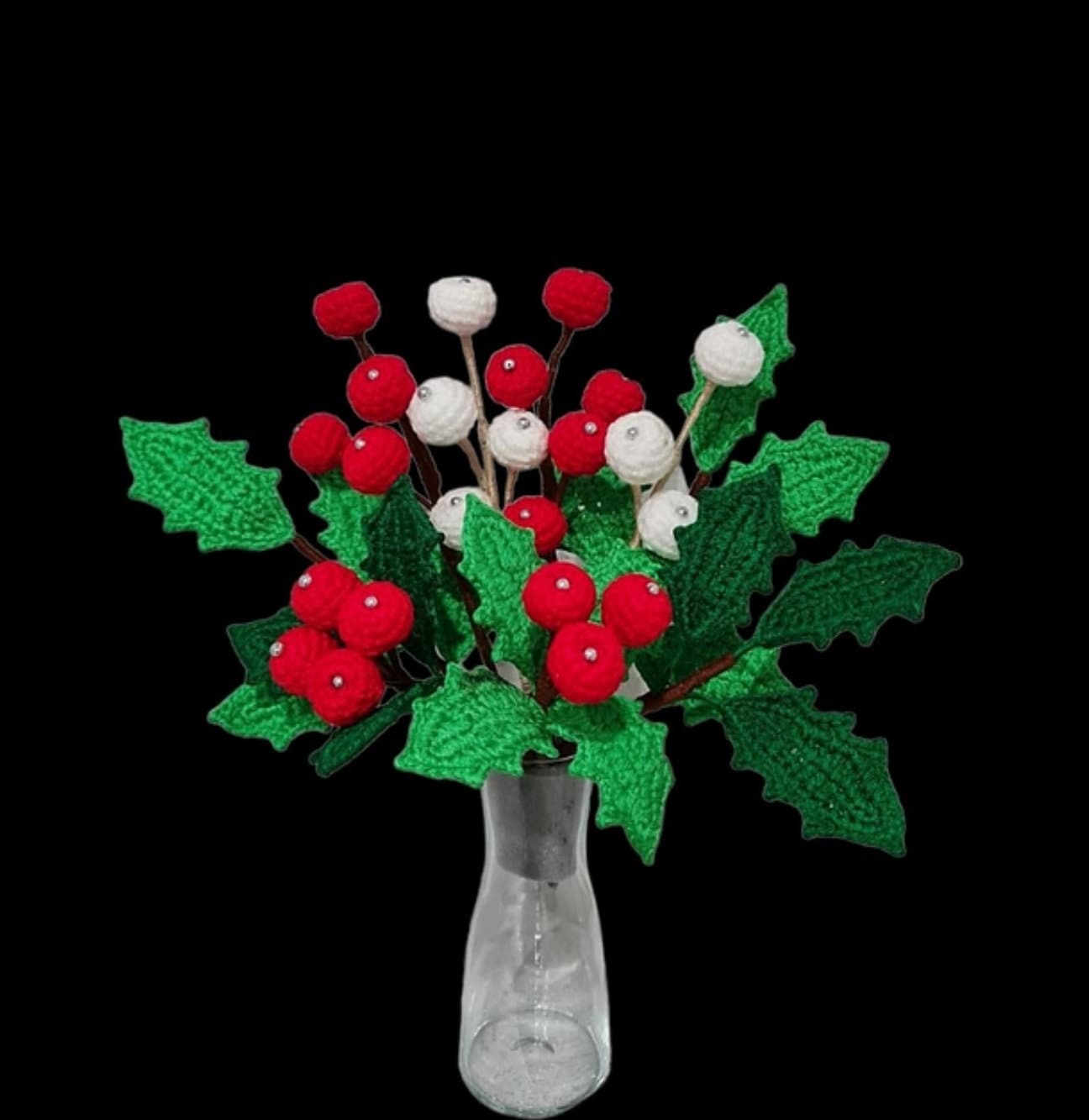 Easy Crochet Christmas Holly Leaves and Berries Pattern | DIY Crochet Holiday Decor with Free Video Tutorial | Affordable Step-by-Step Guide