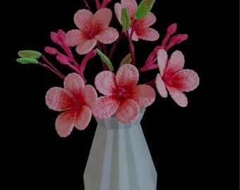Einfaches gehäkeltes Kirschblüten-Blumenmuster | DIY Floral Decor (PDF-Muster)