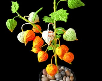Easy Crochet Japanese Lantern Flowers