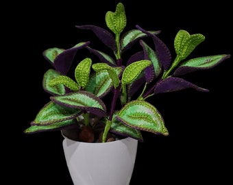 Easy Crochet Tradescantia Zebrina Plant Pattern PDF | DIY Crochet Leaf Decor with Free Video Tutorial | Affordable Step-by-Step Guide
