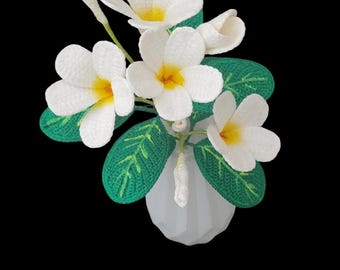 Easy Crochet Plumeria Flower Pattern | DIY Tropical Decor (Digital Download)