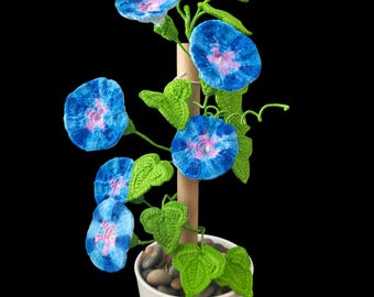 Crochet Morning Glory flowers pattern