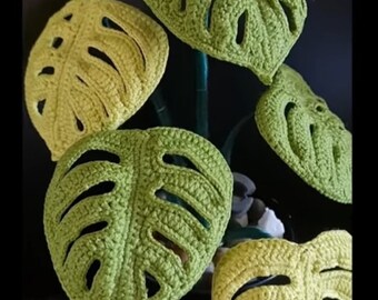 Einfach zu hkeln Monstera Blatt Muster | DIY Pflanzen Dekor (PDF  Nhanleitung) - Etsy.de