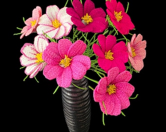 Easy Crochet Cosmos Flower Pattern | DIY Floral Decor (PDF Pattern)