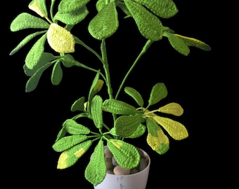 Easy Crochet Schefflera Plant Pattern | DIY Leafy Decor (PDF Pattern)