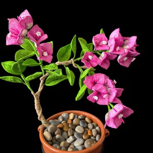 Easy Crochet Bougainvillea Flower Pattern PDF | DIY Tropical Floral Decor | Instant Digital Download with Partial Video Guide