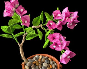 Motif de fleurs de bougainvilliers au crochet facile | Décoration florale tropicale (Modèle PDF)
