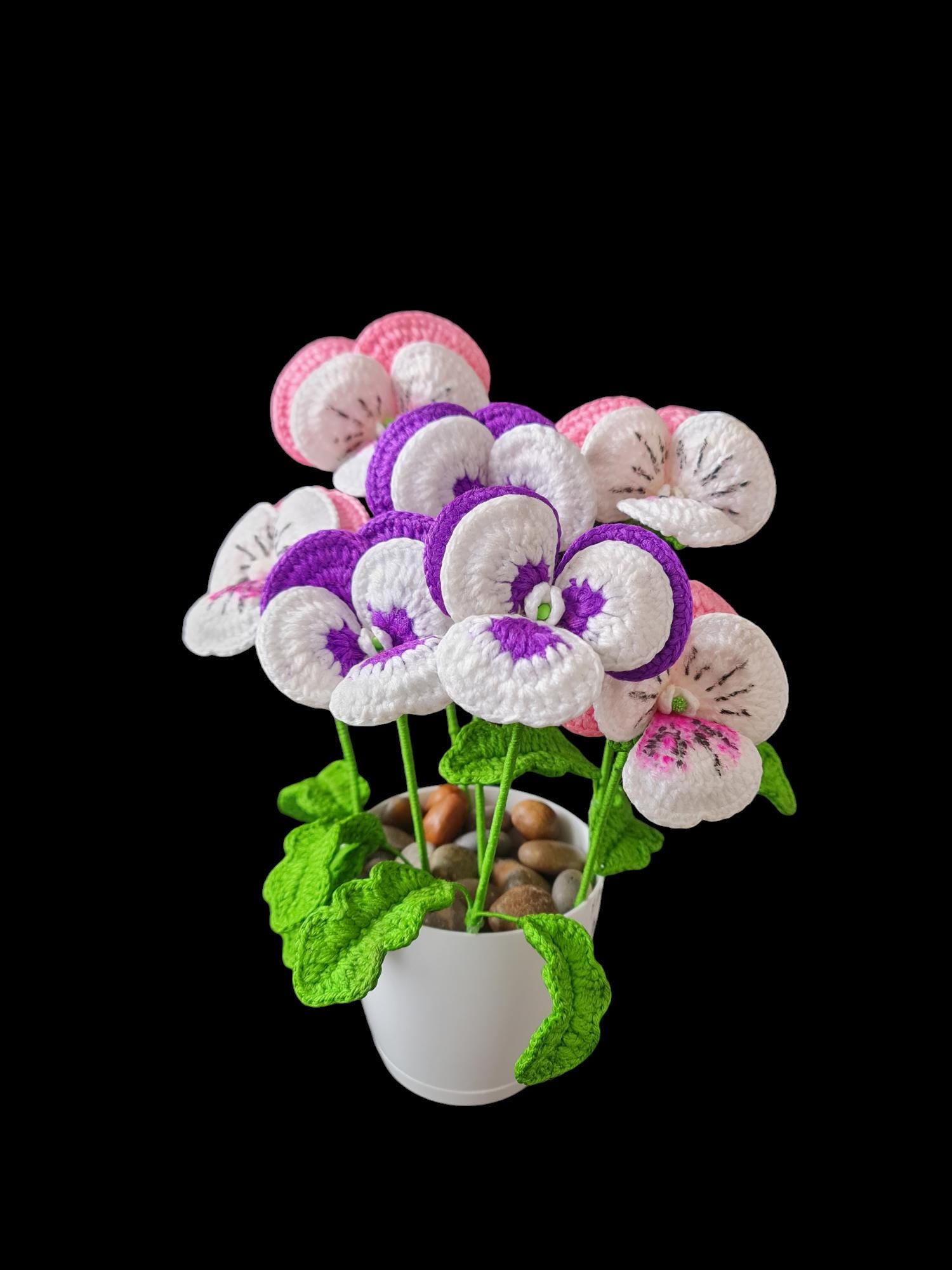 38 Pansy Crochet Patterns for Flowers, Decor, and Wearable Details 5 Easy Crochet Pansy Flower Pattern DIY Floral Decor