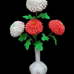 Easy Crochet Ping Pong Chrysanthemum Flower Pattern PDF | DIY Crochet Floral Decor with Free Video Tutorial | Affordable Step-by-Step Guide