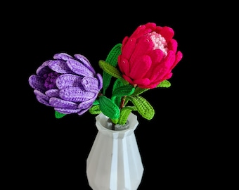 Easy Crochet Protea Flower Pattern | DIY Floral Decor (PDF Pattern)