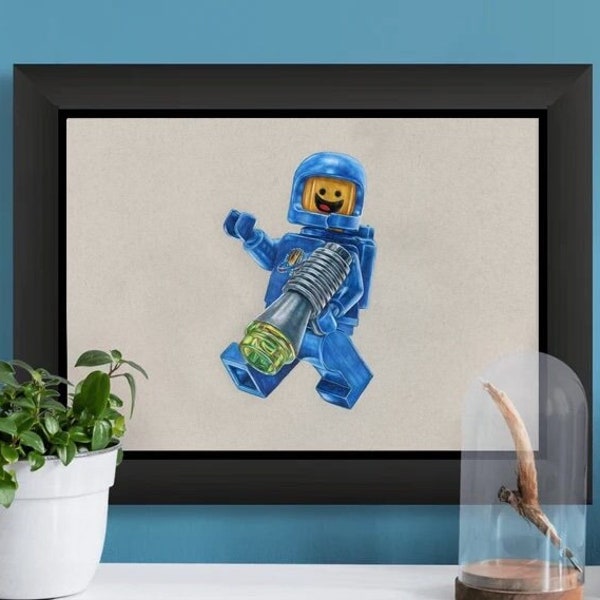 AFDRUKKEN van mijn klassieke LEGO® Spaceman Minifigurentekening