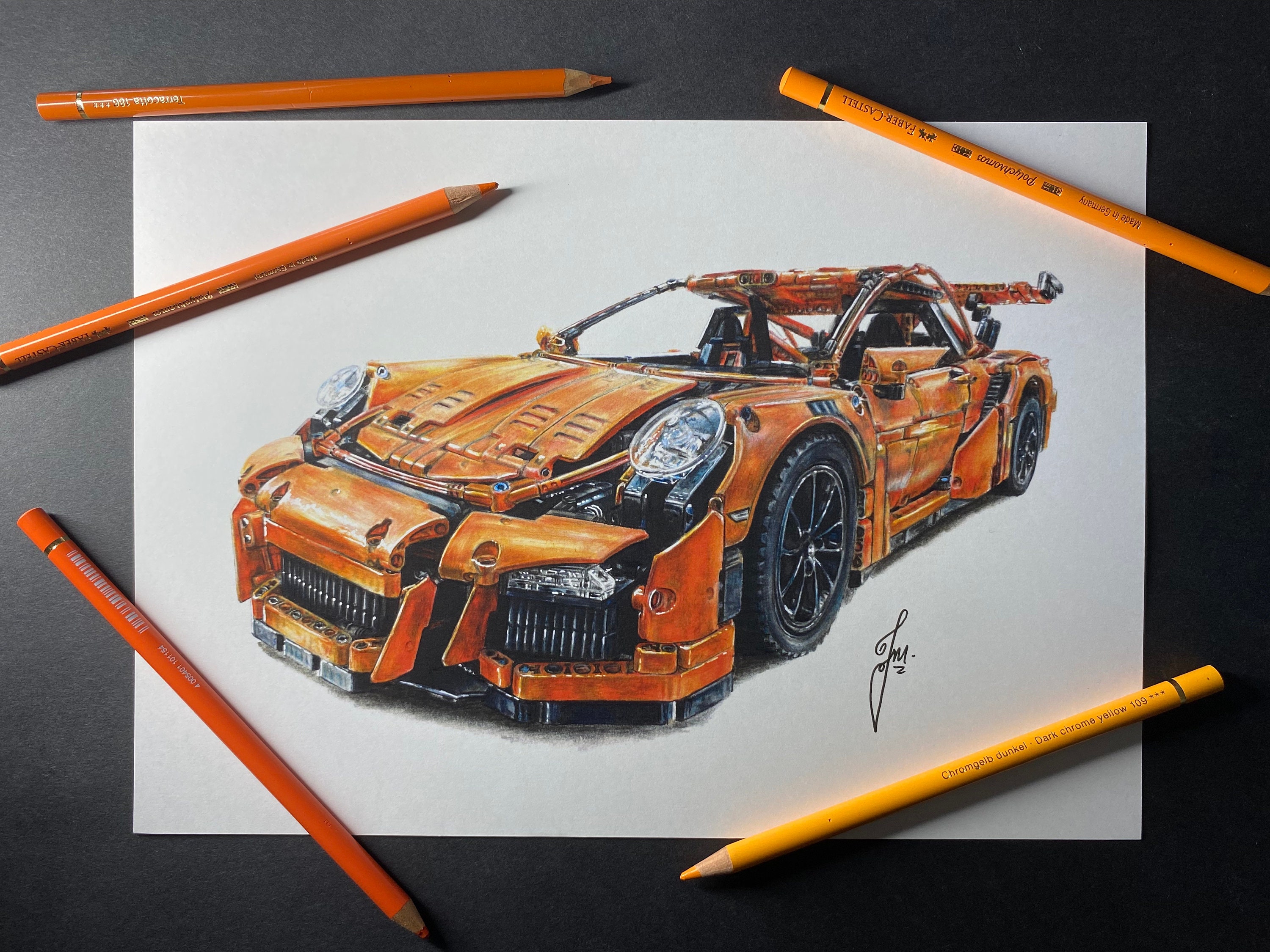 LIMITED EDITION Print of My LEGO Technic Porsche 911 G T 3 R S