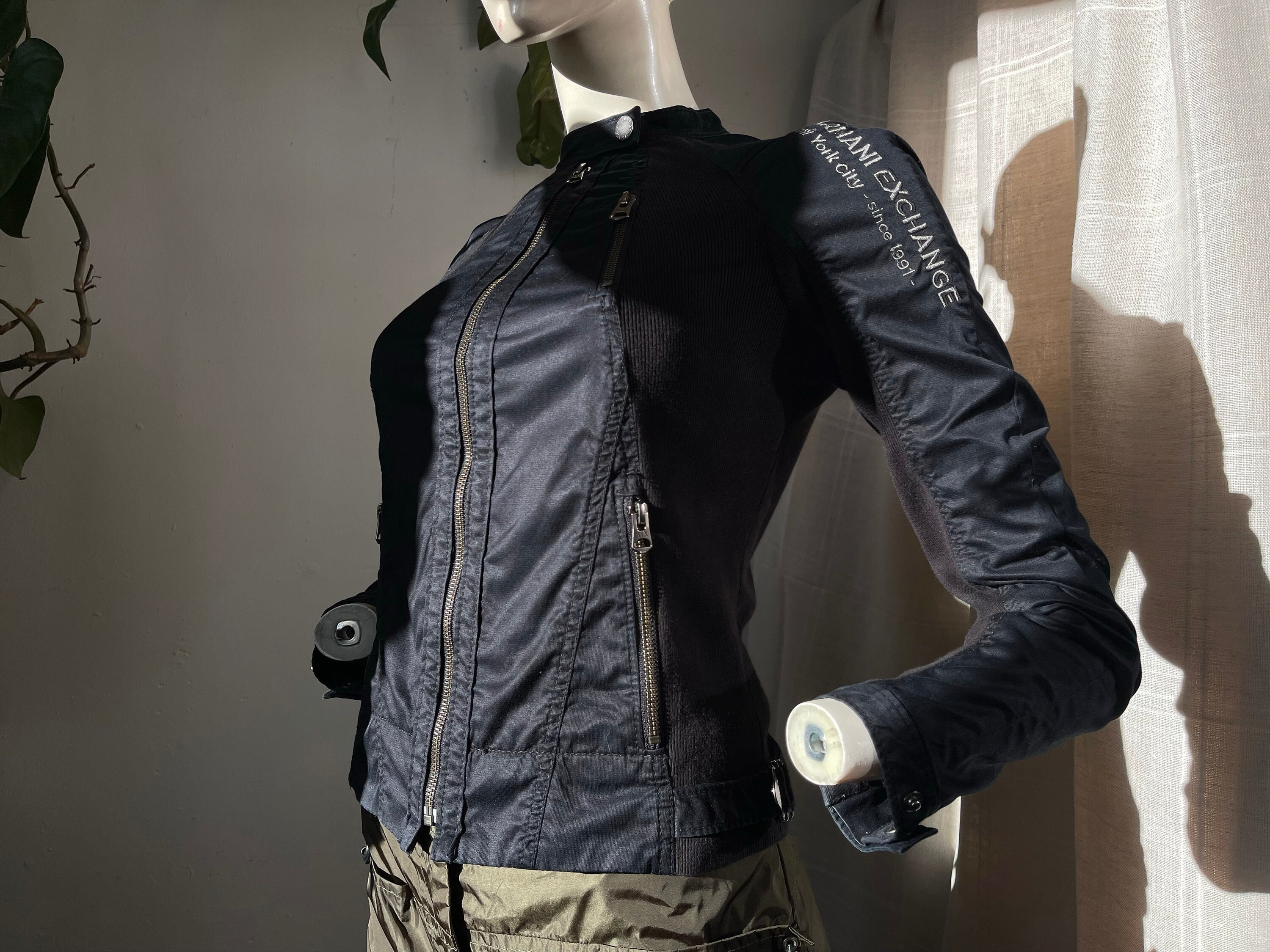 Armani exchange moto jacket outlet