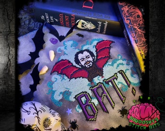 Laszlo the Vampire Bat Cross Stitch Pattern (PDF Pattern)
