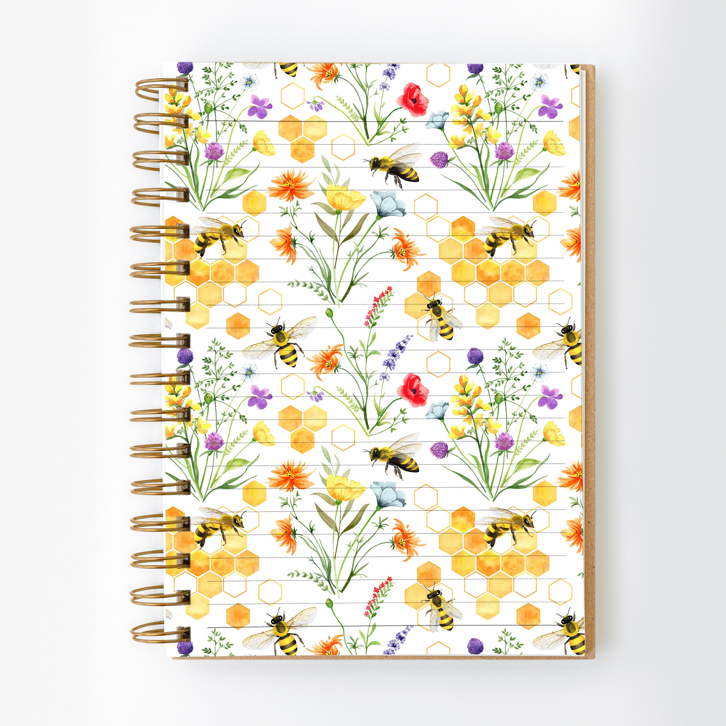 Wildflower and Bee Digital Paper Repeat Seamless Pattern - Etsy