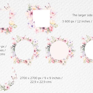 Floral Butterfly Watercolor Clipart PNG - Butterfly Bundle ...