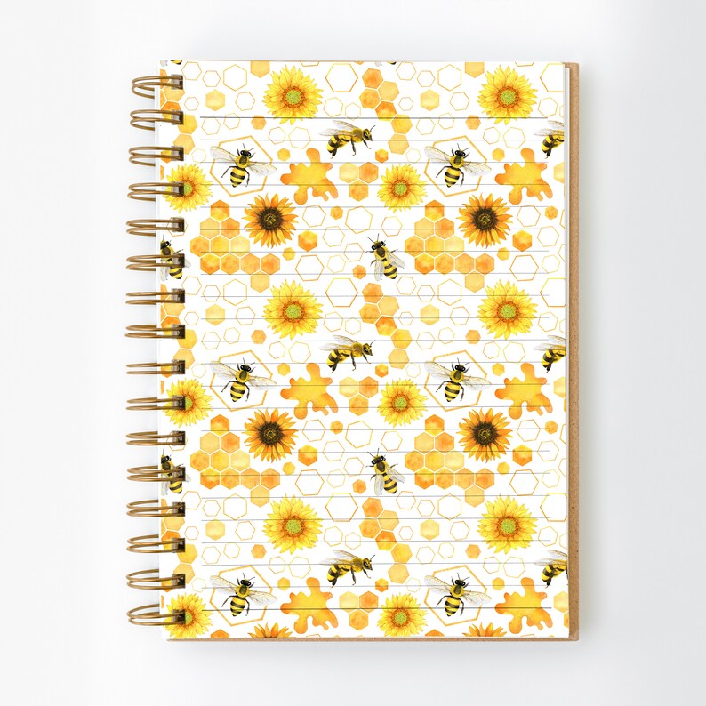 Honey Bee Seamless Pattern, Digital Paper With Honeybees, Honeycombs ...