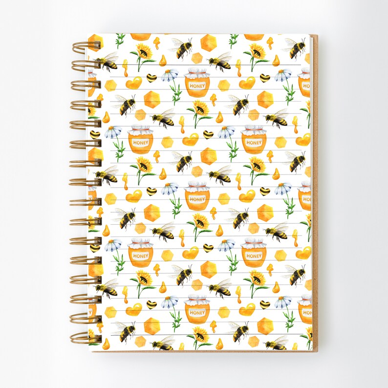 Honey Bee Digital Paper Repeat Seamless Pattern Watercolor - Etsy