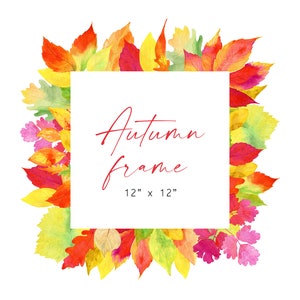 Herbst Blätter Rahmen, Aquarell Clipart, Herbst Rahmen Png, Herbst Hochzeit, Herbst Border, kommerzielle Nutzung, Instant File Download 21