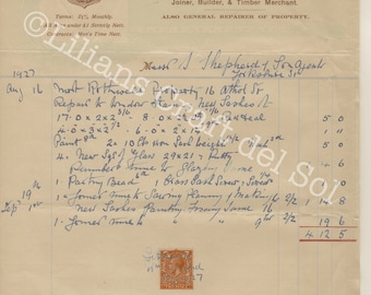 Vintage Documents 1897 to 1937, Digital Download, Invoices, Receipts, Ephemera, Paper Crafts, Scrapbooking, Junk Journals, Old Papers,
