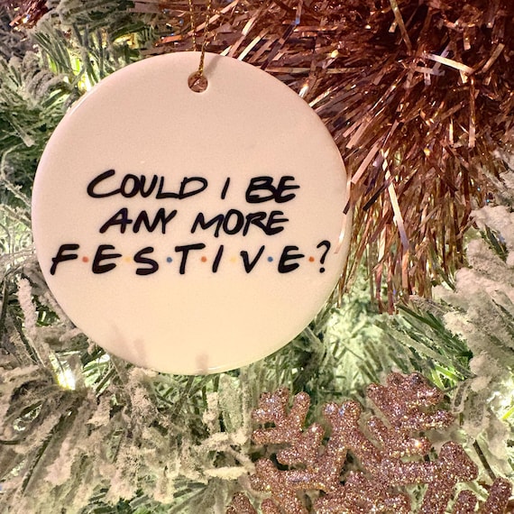 Could I be anymore festive ceramic Christmas hanging decoration