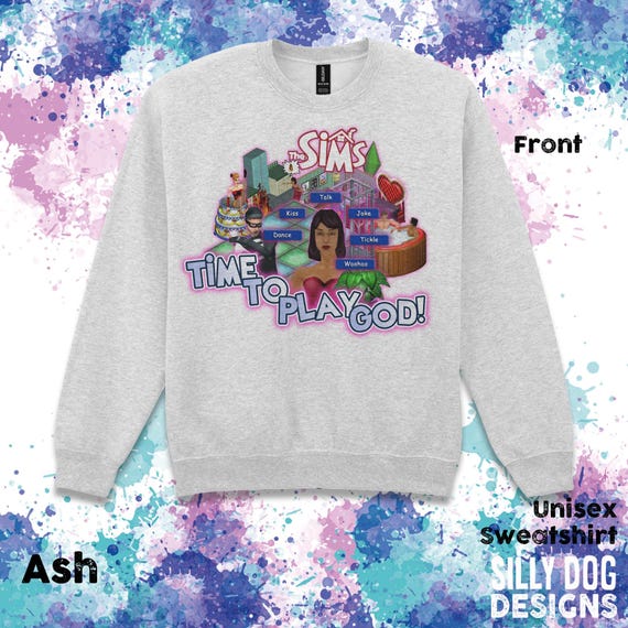 Sims 1 Nostalgia Tee - Time to Play God - Maxis PC Game - Sims jumper