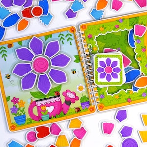 Printable Color Sorting Busy Book, Flower Worksheets, Color Matching ...