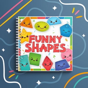 Shape Matching Printable Busy Book, Activity for Toddlers, Geometric Shapes Game, Preschool Worksheet, Learning Binder, Velcro, Quiet book