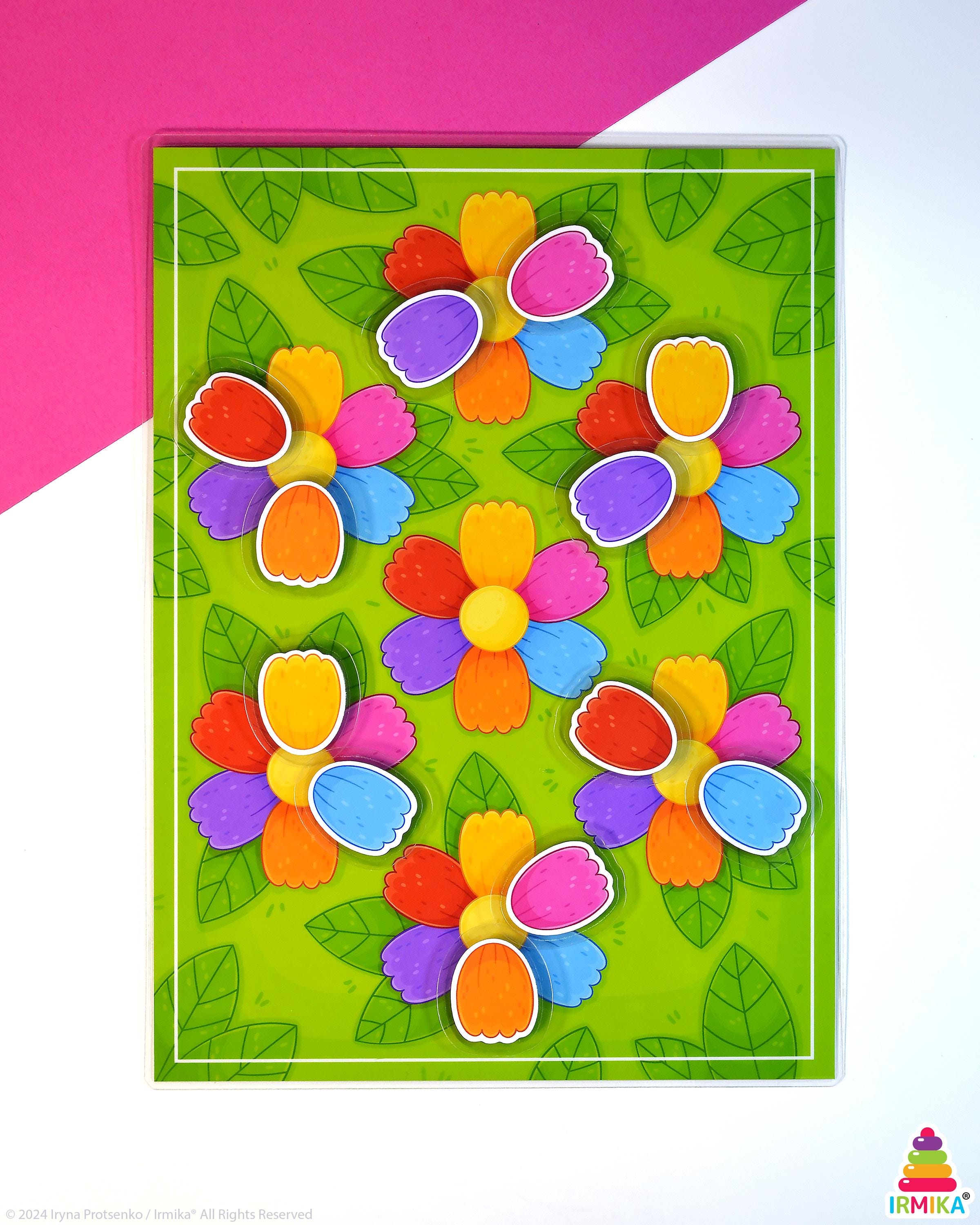 Printable Color Matching Worksheet, Flower Sorting Activities, Color ...