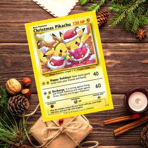 Vente - Pikachu légendaire de Noël - Nouveauté 2023 - Carte Pokémon sur mesure