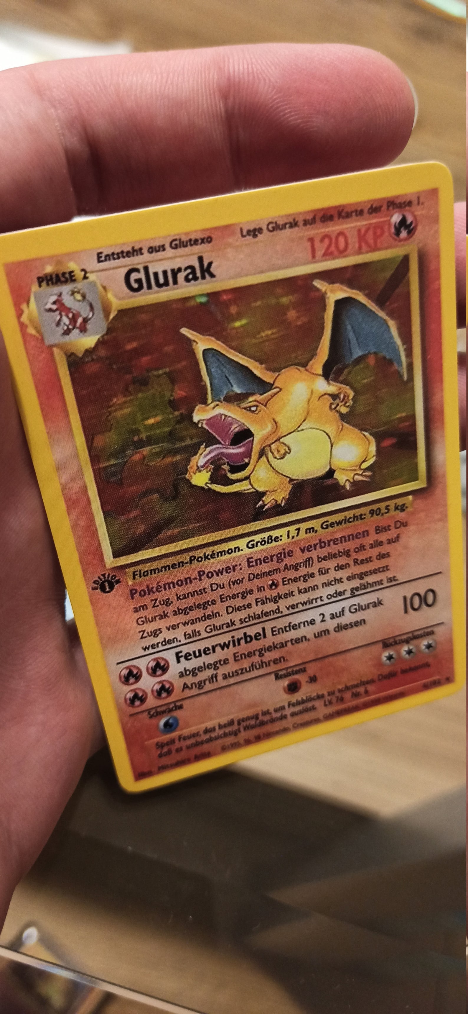 Glurak 1st Edition Handmade Nonholo Pokemon Map Proxy From Etsy Singapore
