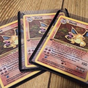 Charizard 1e editie handgemaakte nonholo Pokemon kaart proxy uit Duitsland