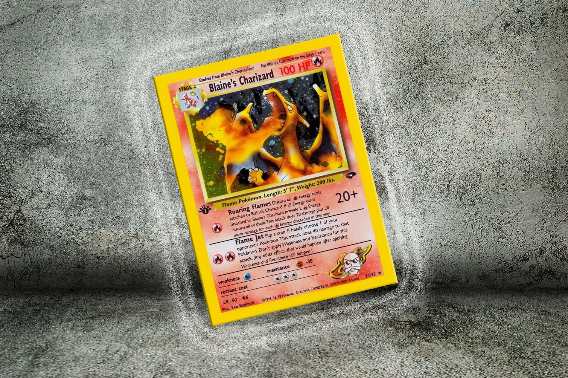 Blaine's Charizard 1st Edition - Pokemon Card - Selfmade - Proxy