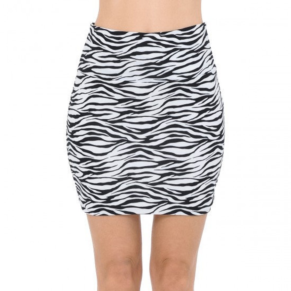 Zebra Print Skirt Etsy
