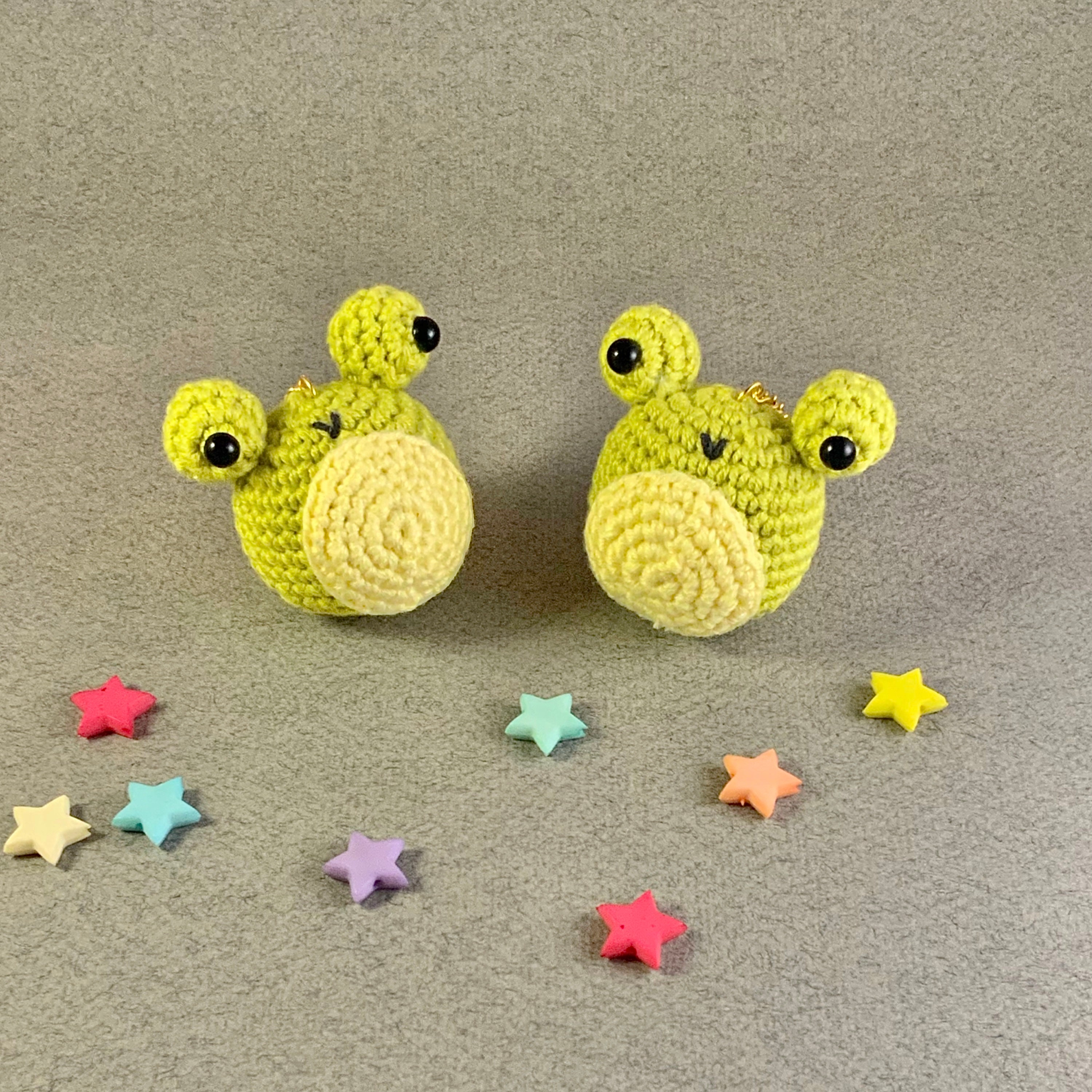 Crochet frog keychain frog knitted keyring Etsy