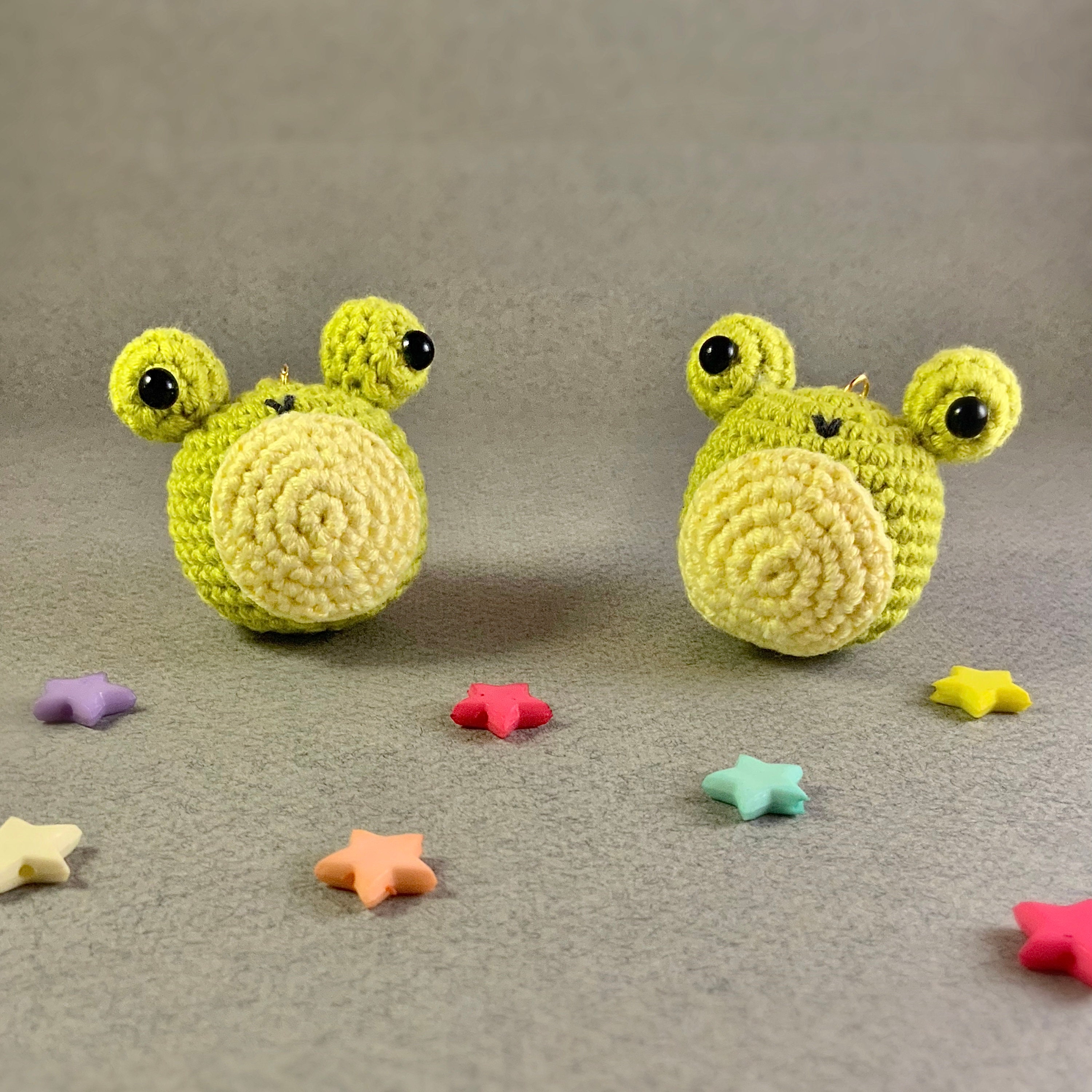 Crochet frog keychain frog knitted keyring Etsy