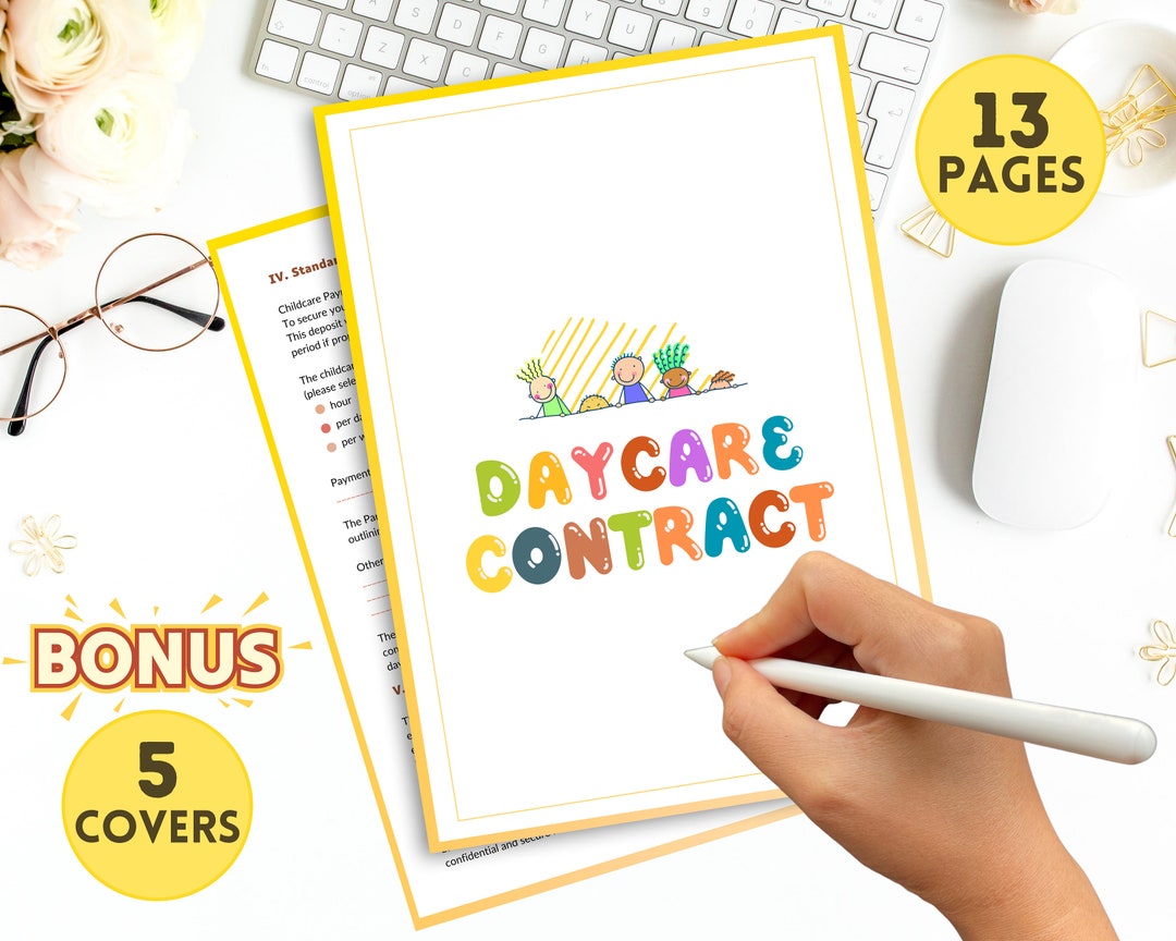 Editable Daycare Contract, Home Daycare Contract, Daycare Agreement ...