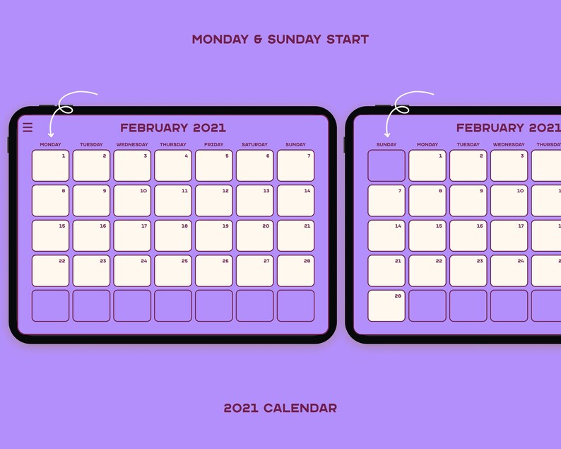 Undated Retro Life Planner with Hyperlinks | Digital Planner for iPad, Goodnotes, Notability | Template Digital Planner | 2021 Calendar image 7