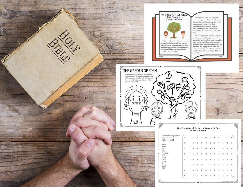 Adam and Eve the Garden of Eden Homeschool Religious Education Bible