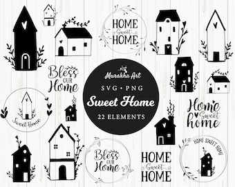 Home sweet home svg, home decor svg, Silhouette file, home cut file, home svg for cricut, laser file
