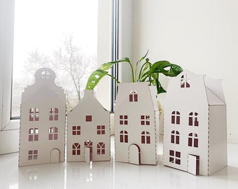 Ville de Noël svg - village de papier - 3d maison cricut