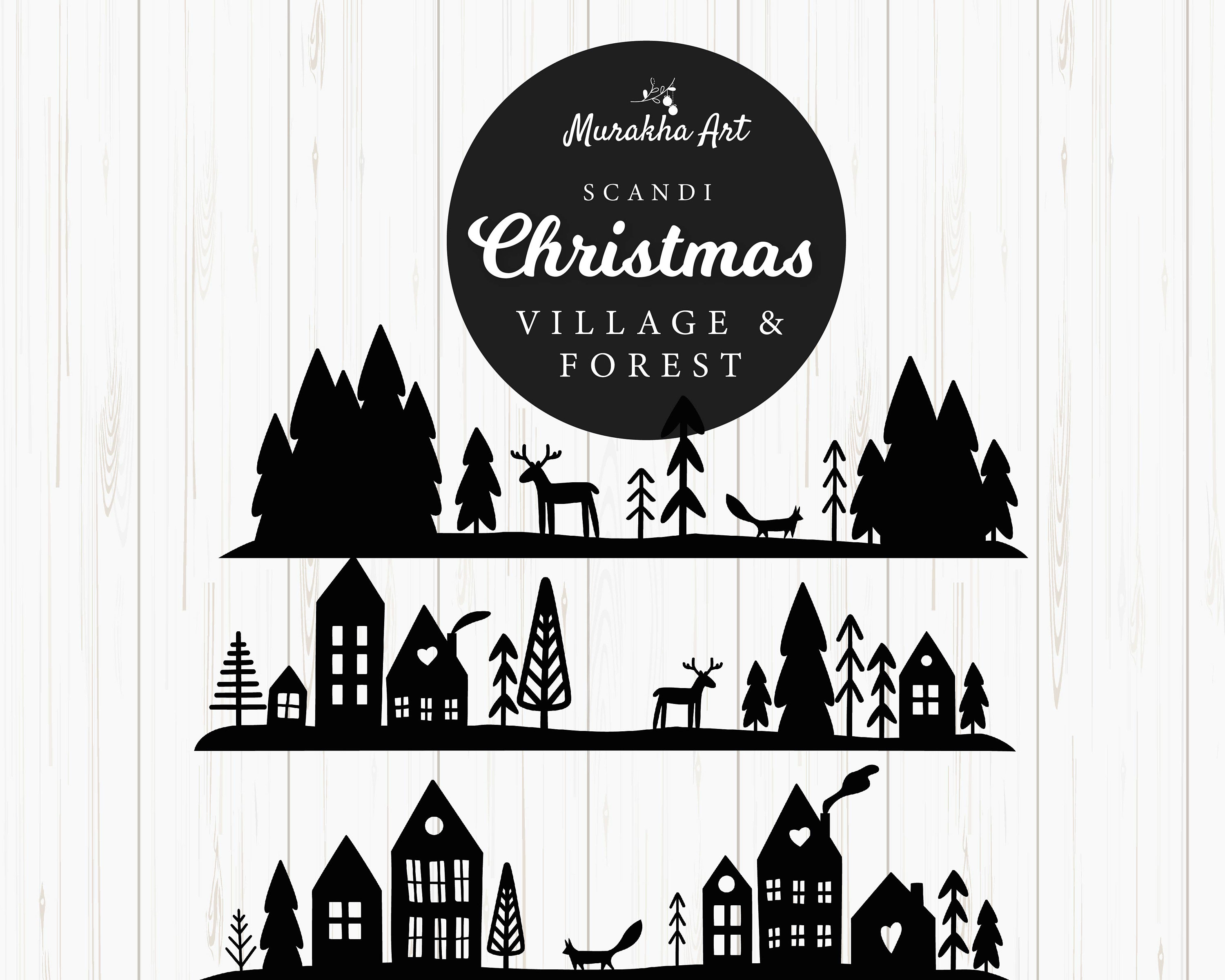 Weihnachtsdorf svg Winterdorf svg Weihnachten svg Etsy Österreich